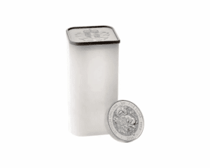 2024 – British Tudor Beasts: Seymour Unicorn (BU) 2 oz Silver Coins (Tube of 10 coins)