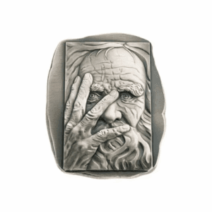 Argentia Thinking Man Antiqued (UHR) 10 oz Silver Round