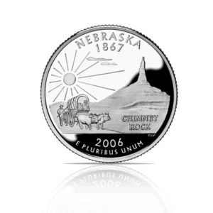 2006 - S - State Quarter - NEBRASKA 0.18084 oz Silver Proof Coin