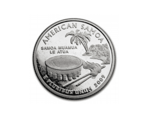 2009 S – America the Beautiful Quarter Silver Proof Coin – American Samoa