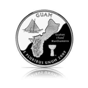 2009- S - Territories Quarter - GUAM 0.18084 oz Silver Proof Coin