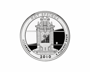 2010 S – America the Beautiful Quarter Silver Proof Coin – Hot Springs