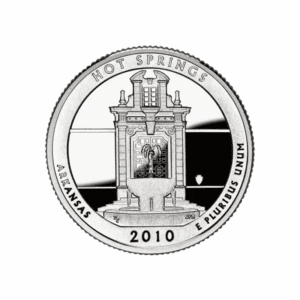 2010 S – America the Beautiful Quarter Silver Proof Coin – Hot Springs