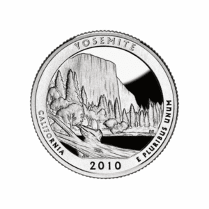 2010 S – America the Beautiful Quarter Silver Proof Coin – Yosemite
