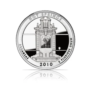 2010 – S – America the Beautiful Quarter Proof – Hot Springs Silver Coin
