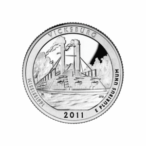 2011 S – America the Beautiful Quarters Silver Proof Coin – Vicksburg