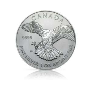 2014 - Canadian Birds of Prey Peregrine Falcon (Impaired) 1 oz Silver Coin