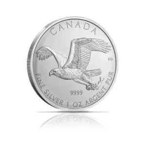 2014 - Canadian Birds of Prey Bald Eagle (Impaired) 1 oz Silver Coin