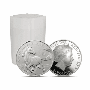 2014 – Great Britain Lunar Year of the Horse (BU) 1 oz Silver Coins (Tube of 20 coins)