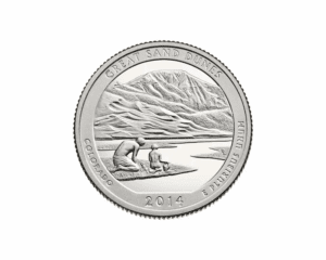 2014 S – America the Beautiful Quarter Silver Proof Coin – Great Sand Dunes