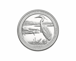 2015 S – America the Beautiful Quarter Silver Proof Coin – Bombay Hook