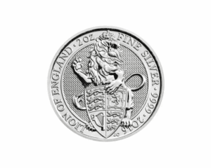 2016 – Great Britain Queen’s Beasts -The Lion (Impaired) 2 oz Silver Coin