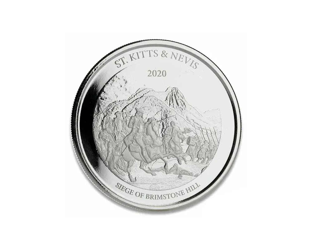 2020 – EC8 St Kitts & Nevis Silver Brimstone Hill (BU) 1 oz Silver Coin