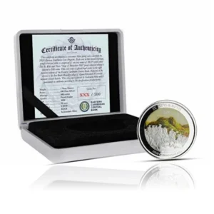 2020 – Colored EC8 St Kitts & Nevis Brimstone Hill Proof 1 oz Silver Coin