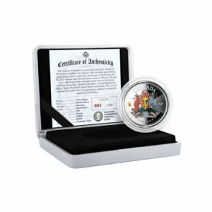 2021 – Colored EC8 Grenada: Coat of Arms 1 oz Silver Proof Coin