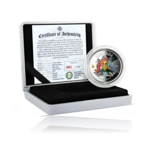 2021 - Colored EC8 Grenada: Coat of Arms Proof 1 oz Silver Coin