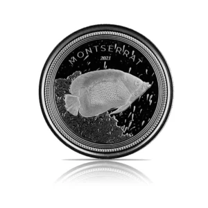 2021 - EC8 Montserrat: Angelfish (BU) 1 oz Silver Coin
