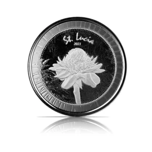 2021 - EC8 St. Lucia Ginger Flower (BU) 1 oz Silver Coin