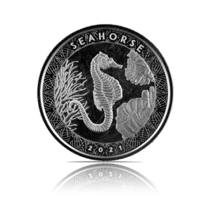 2021 - Samoa Seahorse (BU) 1 oz Silver Coin