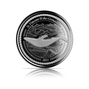 2021 - St. Vincent & The Grenadines: Humpback Whale (BU) 1 oz Silver Coin