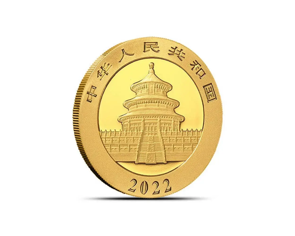 2022 – China Panda (BU) 15 Gram Gold Coin