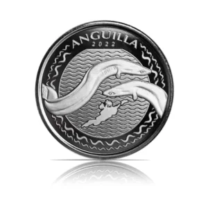 2021 - EC8 Anguilla Eel (BU) (No Capsule) 1 oz Silver Coin