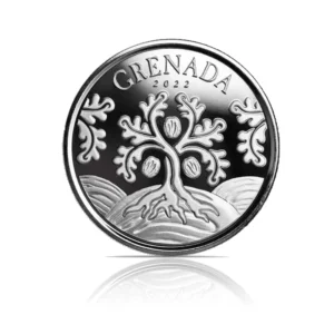 2022 - EC8 Grenada Nutmeg Tree (BU) (*no capsule) 1 oz Silver Coin