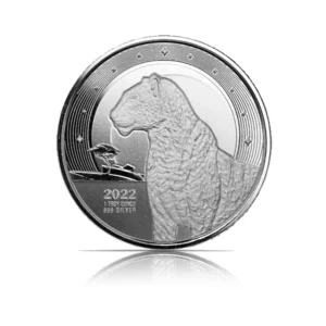 2022 - Republic of Ghana African Leopard (BU) 1 oz Silver Coin