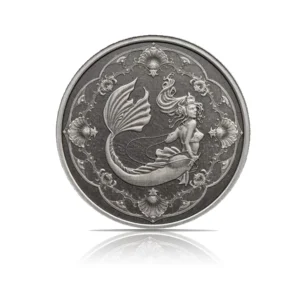 2022 - Samoa Mermaid (Antiqued) 1 oz Silver Coin