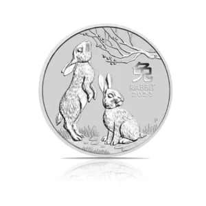 2023 - Perth Lunar Year of the Rabbit (BU) 2 oz Silver Coin