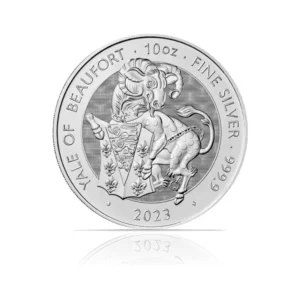 2023 – Britain Tudor Beasts: Yale of Beaufort (BU) 10 oz Silver Coin