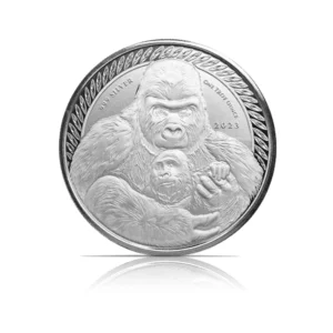 2023 - Congo Gorilla (BU) 1 oz Silver Coin