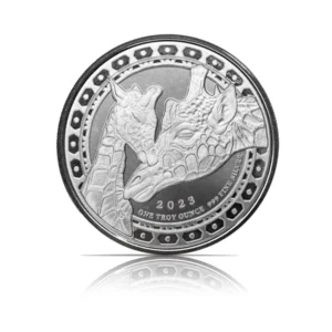 2023 - Equatorial Guinea Giraffe 1 oz Silver Coin