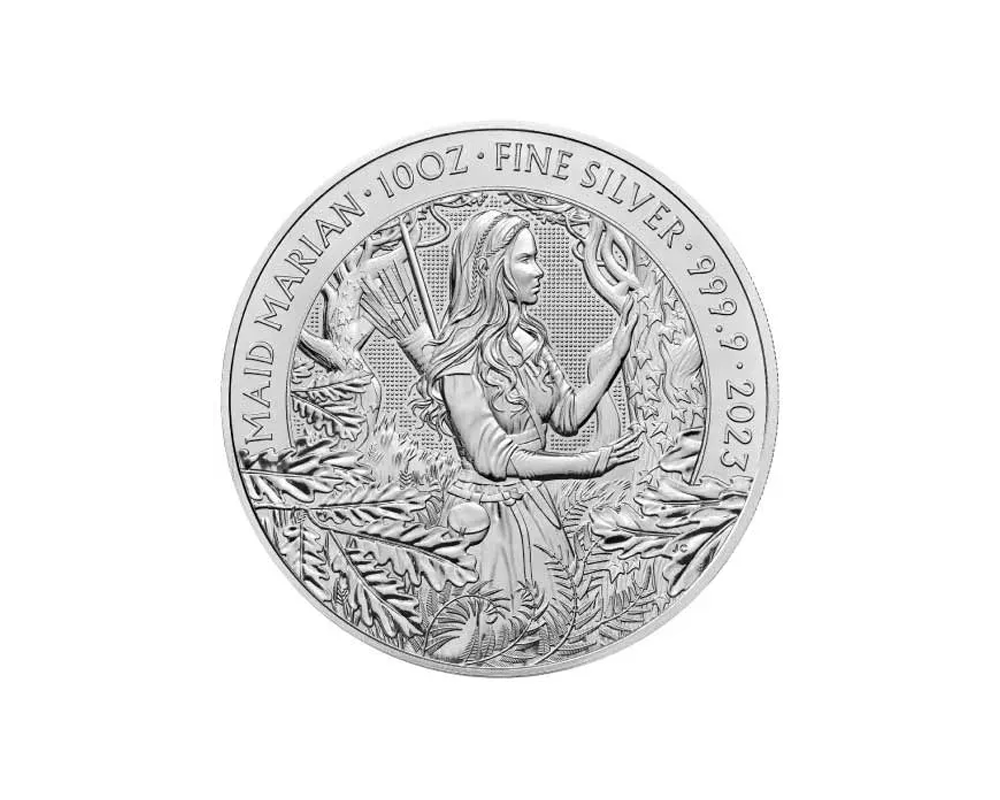 2023 – Great Britain Myths & Legends Maid Marian (BU) 10 oz Silver Coin