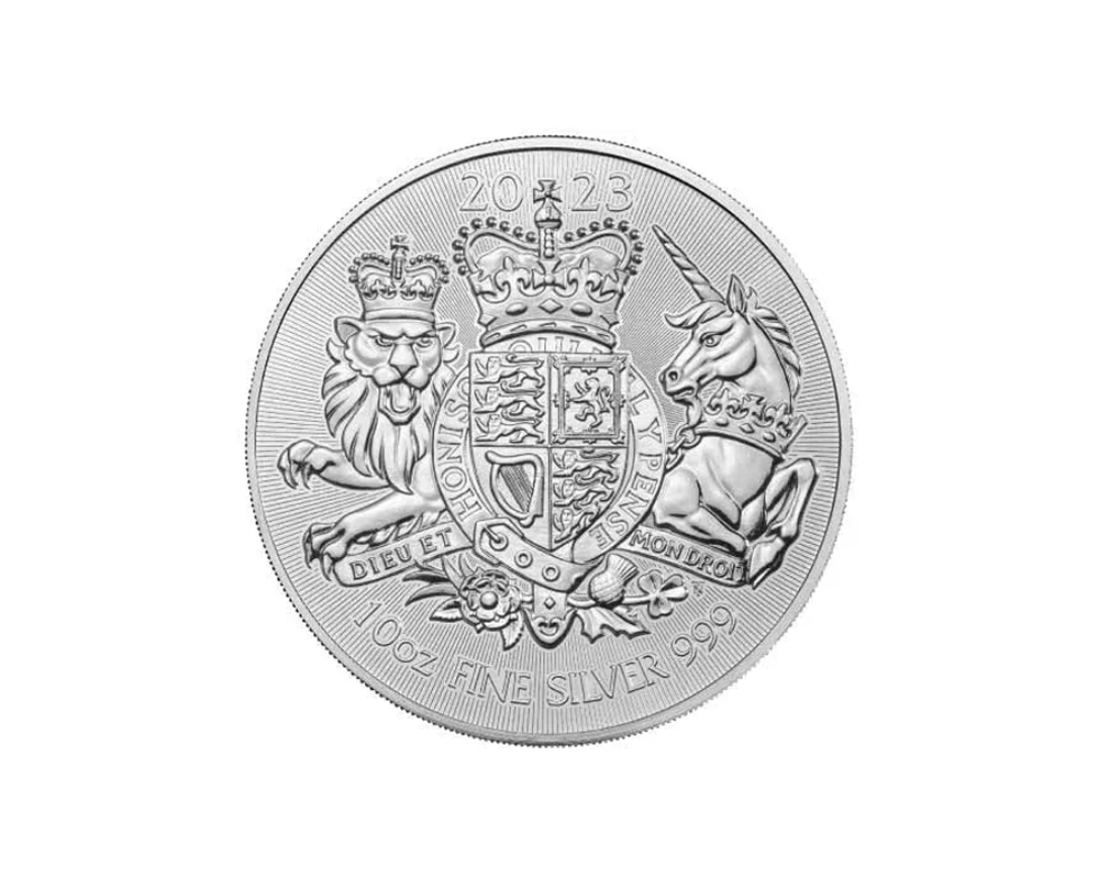 2023 – Great Britain Royal Arms (BU) 10 oz Silver Coin