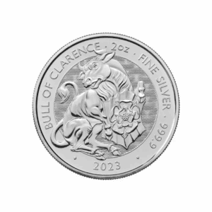 2023 – Great Britain Tudor Beasts: Bull of Clarence (BU) 2 oz Silver Coin