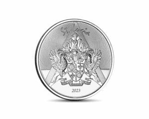 2023 – St. Lucia Coat of Arms (BU) 1 oz Silver Coin