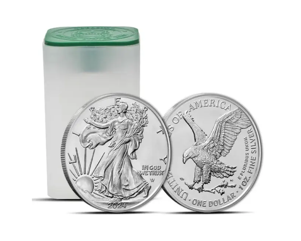 2024 – American Eagle (BU) 1 oz Silver Coins (Tube of 20 coins)