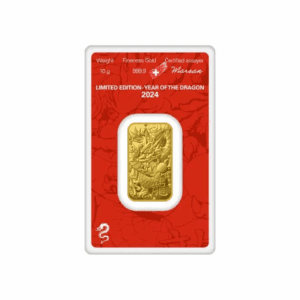 2024 – Argor Heraeus Lunar YOT Dragon (In Assay) 10 Gram Gold Bar