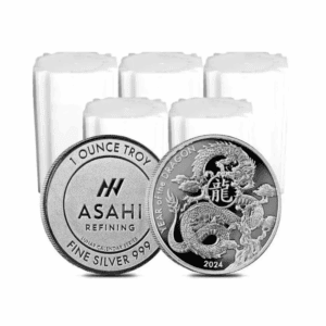 2024 – Asahi Lunar Dragon 1 oz Silver Rounds (Set of 100)