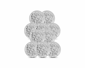 2024 – British Beowulf & Grendel (BU) 1 oz Silver Coins (Set of 10)