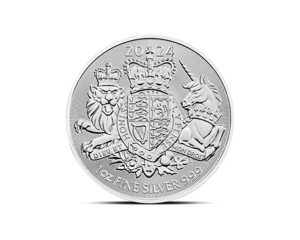 2024 – British Royal Arms (BU) 1 oz Silver Coin