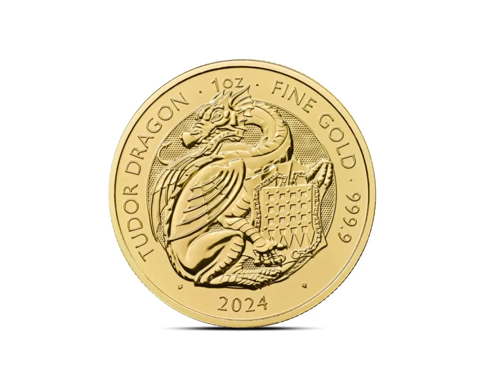 2024 – British Tudor Beasts: Dragon (BU) 1 oz Gold Coin