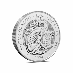2024 – British Tudor Beasts: Dragon (BU) 10 oz Silver Coin