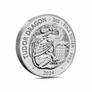 2024 – British Tudor Beasts: Dragon (BU) 2 oz Silver Coin
