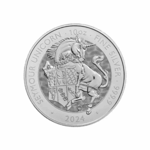 2024 – British Tudor Beasts: Seymour Unicorn (BU) 10 oz Silver Coin