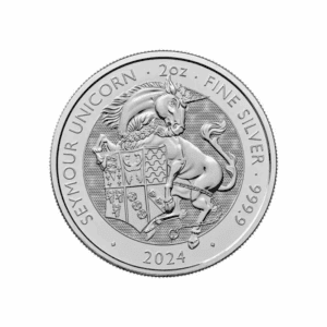2024 – British Tudor Beasts: Seymour Unicorn (BU) 2 oz Silver Coin