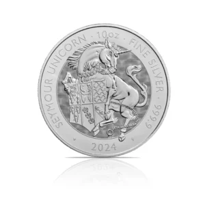 2024 – British Tudor Beasts: Seymour Unicorn (BU) 10 oz Silver Coin