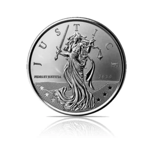 2024 - Gibraltar Lady Justice (BU) 1 oz Silver Coin