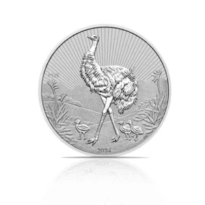 2024 - Perth Piedfort: Next Generation Mother & Baby Emu (BU) 2 oz Silver Coin